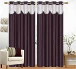 Sehbhagi Purple Window Curtain, 5 Ft (Pack Of 2)