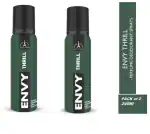 ENVY Thrill Deo Perfume Body Spray For Men (120 ml) Pack of 2