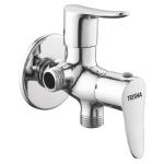 Wave Brass 2in1 Angle Valve with Wall Flange