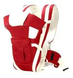 Nagar International Red Baby Carrier 4 in 1 Position with Comfortable Head Support & Buckle Straps