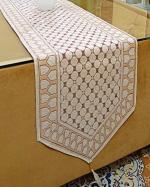 Romiz Cotton Fabric Beige Color Center Table Runner(Romiz-TableRunner-61)