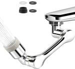 CABTY Swivel Extender Water Faucet-Multifunctional Rotating Splash Proof Filter Extender Faucet Aerator 2 Water Outlet Modes Swivel Robotic Arm Adapter for Bathroom Kitchen Faucet for Kitchen Sink Faucet