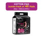 Cailin Care Cottony Soft Maxi Sanitary Pads (Size: 320mm| XXXL) (40 Pads) | Leakage Protection|100% Natural Cotton Pad (100% leakage Proof Sanitary Napkins ) maxi 320mm XXXL size For Women Combo 40 Pads Pack Of 1