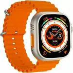 MEERtronics T800 Ultra Bluetooth Calling Smart Watch for men & women Orange Colour Belt