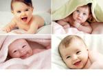 Craft Qila CQ05 Self Adhesive Exclusive HD Cute Smiling Baby Posters Combo for Pregnant Women, Room Decor (45 cm x 30 cm, Multicolor) - Pack of 4