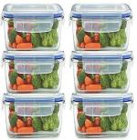JRM Plastic Air Tight Square Storage Box/Container, 400 ml -Set of 6 Pieces