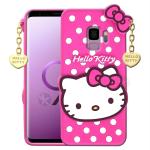 Clickaway Pink Silicone Hello Kitty Back Cover Case For Samsung Galaxy S9
