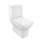 JAQUAR LYRIC Range One Piece Floor Mount Western Commode (White) | 370x670x720 mm, UF Soft Close Slim Seat CoverWestern Toilet/Water Closet(EWC) For Bathroom | LYS-WHT-38851S220UFSM