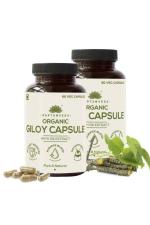 Saptamveda Organic Giloy 120 Veg Capsules 500mg (Pack of 2)