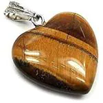 Divinity Healing Crystals Original Tiger Eye Stone Heart Shaped Pendant To Harness Courage For Men And Women