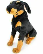 Tickles Polyester Rottweiler Dog Soft Lightweight Stuffed Toy 38 cm 1 Month and Up