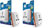 Wipro North West 3 Way Multiplug Three Pin Plug (Pack of 2)