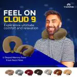 TAINPAR Car Neck Support Pillow 100% Memory Foam Neck Rest Travel Neck Pillow For Tata Nexon.