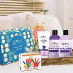 Globus Naturals Holi Glow Beauty Bundle Lavender Gift Box Set of 3- Face Wash 75gm, Body Lotion 200ml, Body Wash 200ml