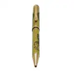 Auteur Antique Look Metal Ball Pen with Laxmi Engraved Barrel & Diamond on Top of Clip Button Golden Color Ball Pen | Exclusive Ball Pen For Gift , Office and Personal Collection
