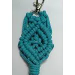 ROYALMACRAME Mini Macrame Keychains Boho Bag Charms with Tassels Handcrafted Car Accessory Key Purse Phone Supplies - Green
