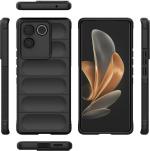 MOZETTE Back Cover for iQOO Z7 Pro 5G (Black, Dual Protection, Silicon, Pack of 1)