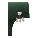 CHAITANYA EMPORIUM Eye Catchy heart shape top with hanging heart cz earrings