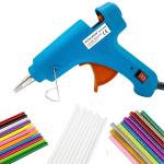 SCENTY HOTGLUEGUN 20W Power Hot Melt Glue Gun With 7 Mm Glue Sticks On And Off Switch Corded Electric Hot Glue Gun And Led Indicator- 5 Transparent + 5 Colored + 5 Glitter Sticks