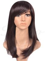 YOFAMA Hair Wig Natural Brown Synthetic Fiber Women