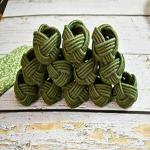 GURU JEE Handmade Jute Napkin Rings Green Set of 12 Everyday Use Dining Party Tabletop Decor Gifts Napkin Holder 1.5 Inch in Size Artisan Crafted in India