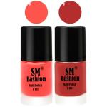 SM FASHION Long Lasting Nail Polish | Nail Paint Combo 7 ml Each) - Set of 2 Baby Pink-Coral Pink