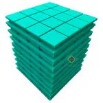 YGM Acoustic Foams Emerald Green Turbo Soundproofing Studio Acoustic Foam Panels 1X1 ,Set Of 9
