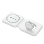 Sevenaire MagCharge D1950 2 in 1 Wireless Charger [15W Fast Charge] [Mag-Safe] [Foldable] for iPhone 14,13,12,11,X,8 Series | iWatch 8/7/SE/6/5 | Air Pods 2,3, Pro,Pro2