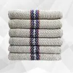 TRIMAX Cotton Floor Cleaning Pocha |Cleaning Duster/Cloth |Floor Mop |Floor Pocha | Desk Blackboard/Fan/Sweeping |Pocha for Home | Reusable & Washable Mop| For Mopping Cloth Pocha Mop Cleaner Dry Home (24x24-inch| Off White) - Pack of 06