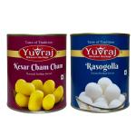 Yuvraj sweets Kesar Cham Cham & rasogolla combo pack (1 kg x 2 ) pack