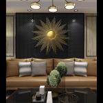 ZOVE Modern Handcrafted luxury Designer Sun Metal Wall Decor Perfect for Living Room I Drawing Room I Hotel I Restaurant (Size : 30 IN)