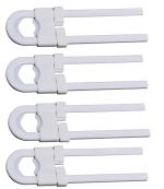 Mopslik - White U Shaped Sliding Baby Safety Child Proofing Adjustable Cabinet Locks Pack Of 4