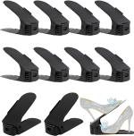 See Inside Adjustable Shoe Slots Organizer, Shoe Storage Rack Space Saver Rack Holder 10 Pc Plastic Shoe Stand  (Black, 10 Shelves, DIY(Do-It-Yourself))