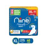 Niine Naturally Soft XL Sanitary Pads (Pack of 1) 40 Pads Extra Soft and Cottony