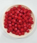 Goonmala Glass beads for bracelet, Rakhi, Jewellery making 8mm ,Red colour 100 pieces