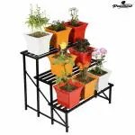 PALOMINO Indoor/Outdoor Flower Pot Plant Stand Gamla Stand for Home (3 Step - 90 x 70 x 76.2 CM)