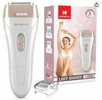 Havells FD5056 Lady Shaver, Twin Trim head for painless hair removal (White)