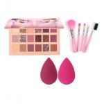 Lecherous Beauty Full Makeup Kit Combo For Girls, 5Pcs Make up Applicator and 2 Pcs Blender Sponge