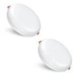 Fybros White Roso Junction Downlight Conceal Led Ceiling Light For Home And Kitchen - 15 Watts, 2 Pc