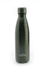 HOOM Stainless Steel Hammer Finish Green Vacuum Flask Bottle, 500ml