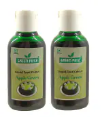 Green Piece Apple Green Edible Liquid Food Colour .(15 ml each)(Pack of 2)
