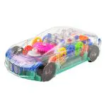 Humaira Transparent Gear Racing Car Concept Bump and Go, Musical and 3D Lights for Kids