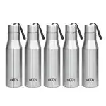 Milton Stainless Steel Silver Super 750 Water Bottle (Set Of 5)