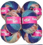 Simi Enterprise F-Royal Acrylic Baby Soft 4 Ply Wool Ball Hand Knitting Wool, Art Craft Soft Fingering Crochet Hook Yarn, Needle Knitting Yarn Thread Dye Ccb (Pack Of 14)