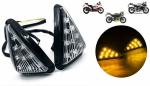 OBEROIS TRADERS R15 V2/V3/V4 & M Smoke Triangle Flush Mount LED Turn Signals Blinker / Indicator Bike Fairing Kit ()