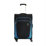 American Tourister Trolley Bag For Travel | KANSAS 80 Cms Polyester Softsided Large Check-in Luggage Bag | Suitcase For Travel | Trolley Bag For Travelling, Black