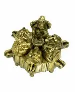 Brass Ganesha Design Kankavati/Haldi Kumkum Collectible Handicraft Art,By BHARAT HAAT