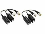 WETEK Passive HDCVI TRANSCEIVER Single Channel CCTV Camera Video Balun for AHD/HDCVI/HDTVI (Pack-2)