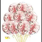 SV Traders Rose Gold Confetti Latex Balloons 12 Inches Pre Filled Confetti Pack Of 12 Pcs