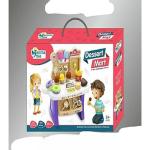 AB TOY WORLD Dessert Mart Mini Supermarket Shop, Candy Sweet Shopping Cart, Ice Cream Set Toy for Kids